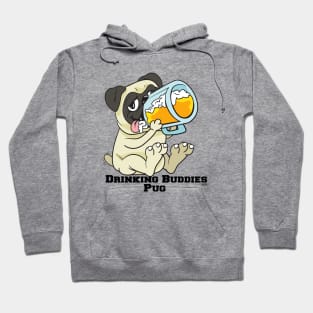 Pug Dog Beer Drinking Buddies Series Cartoon Hoodie